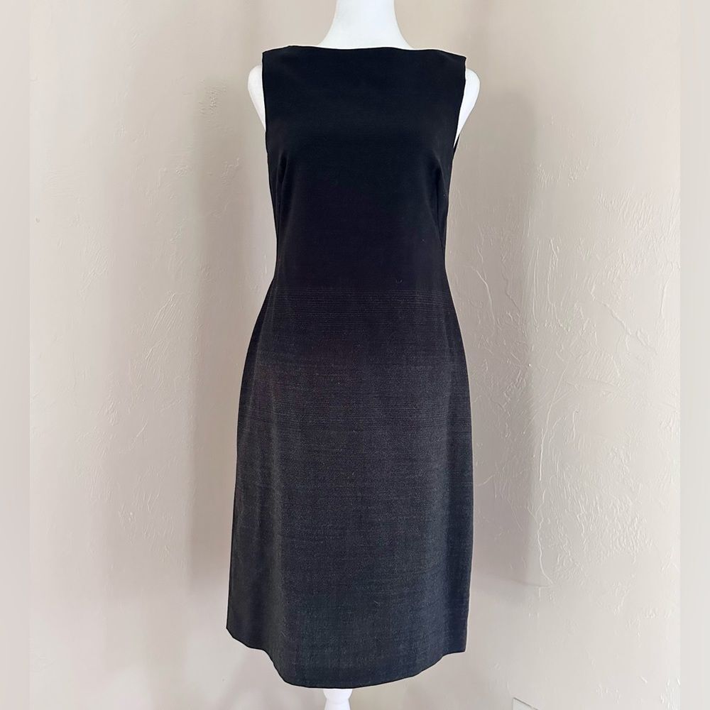 Theory Black and Gray Midi Dress